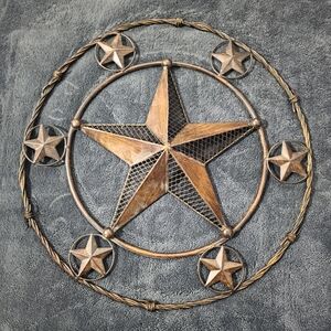 Rustic Metal Star Wall Decor